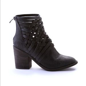 Free People Grey Strappy Booties